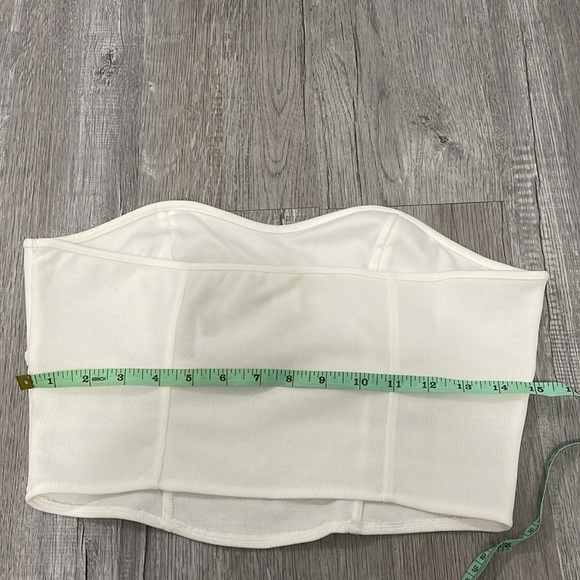 H&M White Ribbed Cropped Tube Top - Picture 5 of 5